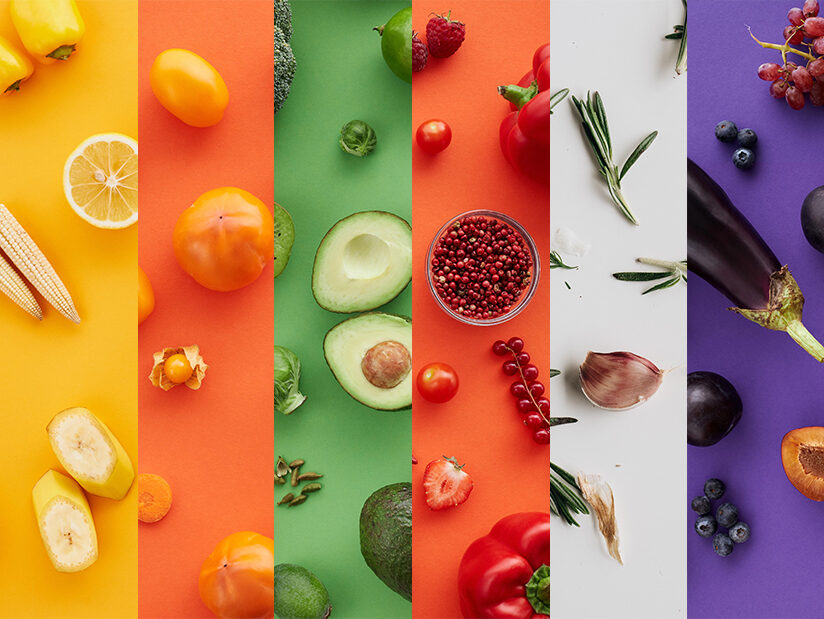 Frutta e verdura colorate